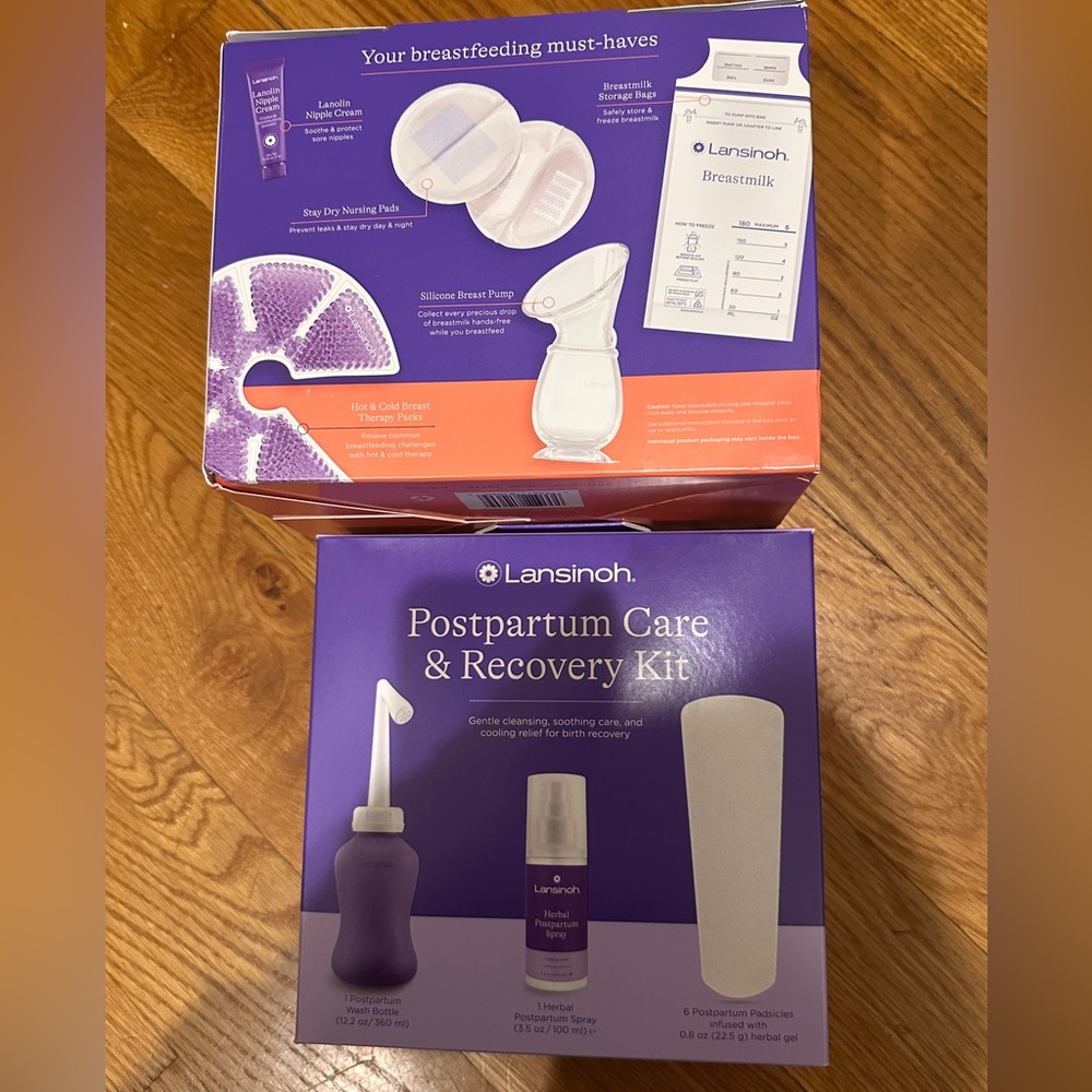 Lansinoh bundle: Breastfeeding Essentials/ Postpartum Care & Recovery Kit